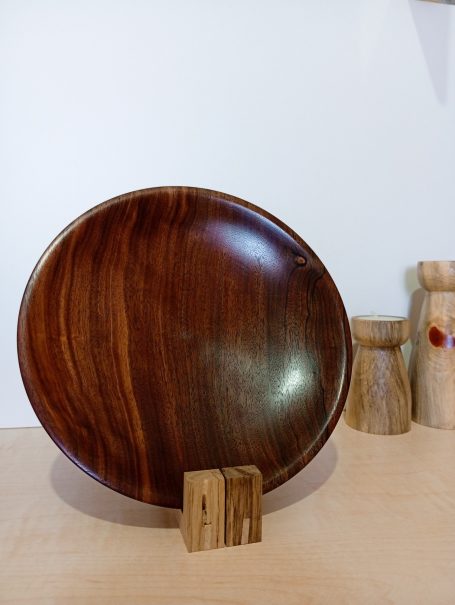 Plato Artesanal - Ébano de Malasia