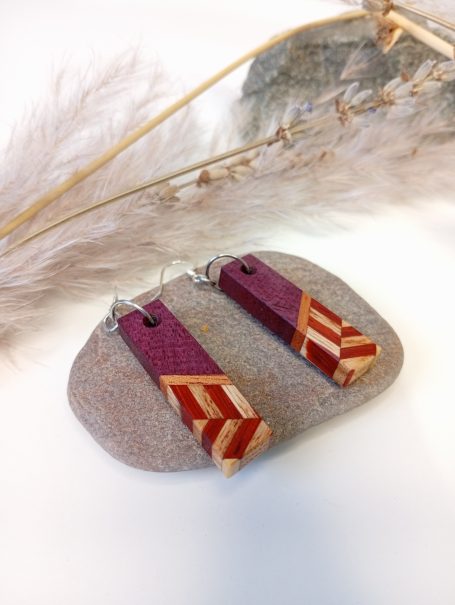 Pendientes Artesanales - Purple Heart