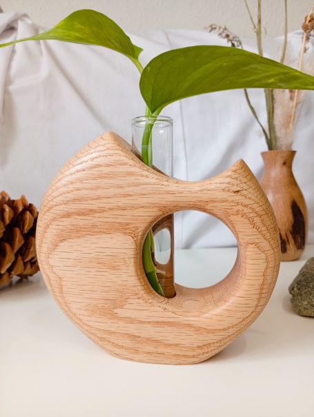 Wood vase Roble Rojo