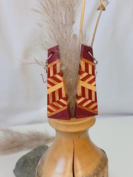 Pendientes de Madera - Purple Heart